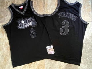 Vintage NBA Philadelphia 76ers #3 Iverson Retro Jersey 98536
