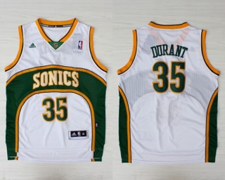 Vintage NBA Seattle Supersonics #35 Durant Retro Jersey 98698