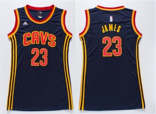 Vintage NBA Cleveland Cavaliers #23 James Women Jersey 98856