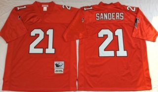 Vintage NFL Atlanta Falcons #21 SANDERS Red Retro Jersey 98907