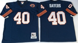 Vintage NFL Chicago Bears Blue #40 SAYERS Retro Jersey 98927