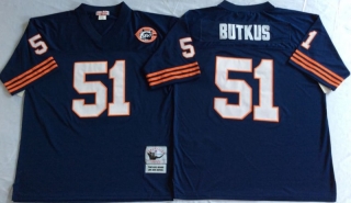 Vintage NFL Chicago Bears Blue #51 BUTKUS Retro Jersey 98931