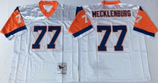 Vintage NFL Denver Broncos White #77 MECKLENBURG Retro Jersey 99000