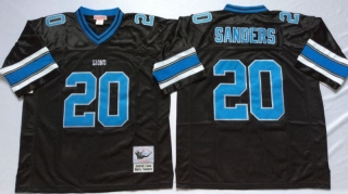 Vintage NFL Detriot lions Black #20 SANDERS Retro Jersey 99004