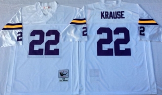 Vintage NFL Minnesota Vikings White #22 KRAUSE Retro Jersey 99047