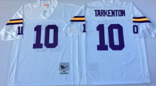 Vintage NFL Minnesota Vikings White #10 TARKENTON Retro Jersey 99046