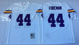 Vintage NFL Minnesota Vikings White #44 FOREMAN Retro Jersey 99049