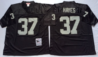Vintage NFL Oakland Raiders Black #37 HAYES Retro Jersey 99082