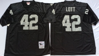 Vintage NFL Oakland Raiders Black #42 LOTT Retro Jersey 99083