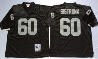 Vintage NFL Oakland Raiders Black #60 SISTRUNK Retro Jersey 99084