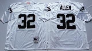 Vintage NFL Oakland Raiders White #32 ALLEN Retro Jersey 99097