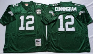 Vintage NFL Philadelphia Eagles Green #12 CUNNINGHAM Retro Jersey 99118