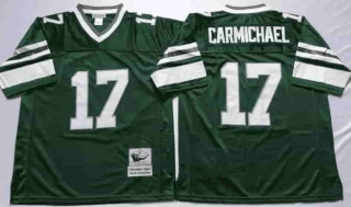 Vintage NFL Philadelphia Eagles Green #17 CARMICHAEL TUYA Retro Jersey 99121