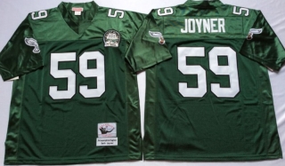 Vintage NFL Philadelphia Eagles Green #59 JOYNER Retro Jersey 99124