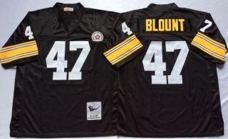 Vintage NFL Pittsburgh Steelers Black #47 BLOUNT Retro Jersey 99160