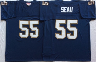 Vintage NFL San Diego Chargers Blue #55 SEAU Retro Jersey 99206