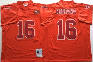 Vintage NFL San Francisco 49ers Red #16 MONTANA Retro Jersey 99225