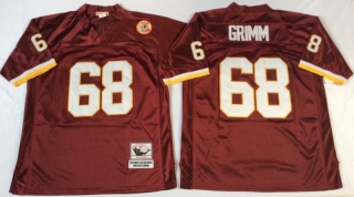 Vintage NFL Washington Redskins #68 Red GRIMM Retro Jersey 99270