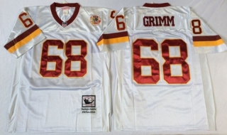 Vintage NFL Washington Redskins #68 White GRIMM Retro Jersey 99271