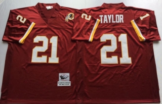 Vintage NFL Washington Redskins Red #21 TAYLOR  Retro Jersey 99274