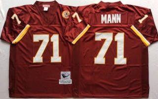 Vintage NFL Washington Redskins Red #71 MANN Retro Jersey 99278