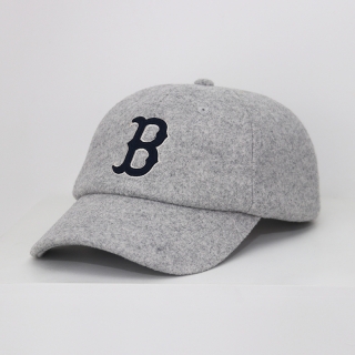 MLB Boston Red Sox Woolen Fabric Curved Snapback Hats 102844