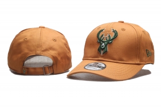 NBA Milwaukee Bucks Curved 9TWENTY Snapback Hats 104984