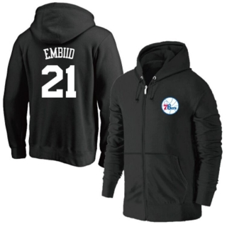 NBA Philadelphia 76ers #21 Embiid Full-Zip Hoodie 105465
