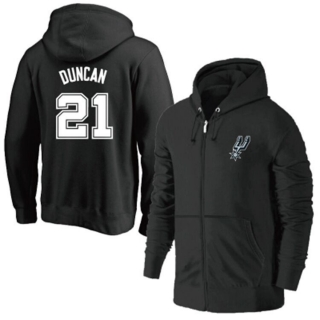 NBA San Antonio Spurs #21 Duncan Full-Zip Hoodie 105469