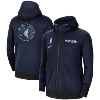 New NBA Minnesota Timberwolves Authentic Showtime Performance Full-Zip Hoodie Jacket 105532