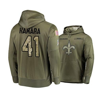 NFL New Orleans Saints #41 Kamara 2019 Camo Pullover Hoodie 106147