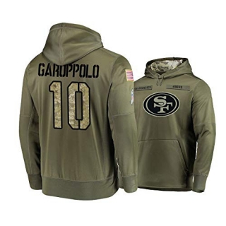 NFL San Francisco 49ers #10 Garoppolo 2019 Camo Pullover Hoodie 106150