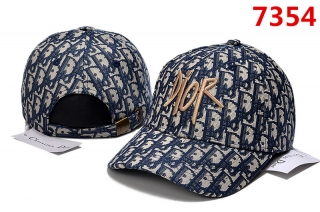 High Quality Pure Cotton DIOR Curved Strapback Hats 108059