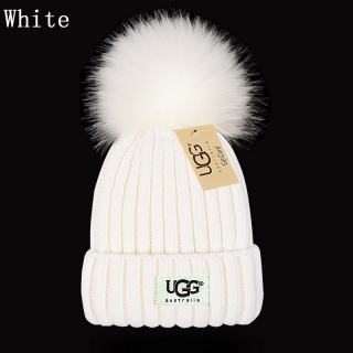U99 Faux Fox Fur Ball Knitted Beanie Hats 110702