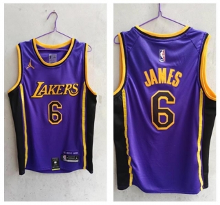 Los Angeles Lakers 6# James NBA Jerseys 112436