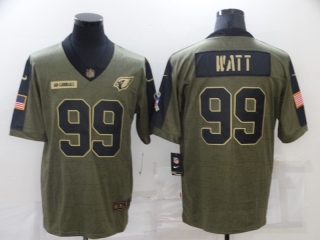 Arizona Cardinals 99# Watt 2021 Military Salute To Service NFL Jerseys 113201