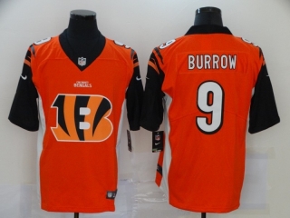 Cincinnati Bengals 9# Burrow Fashion Big Team Logo NFL Jerseys 113390