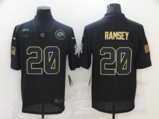 Los Angeles Rams 20# Ramsey 2020 Salute To Service NFL Mens Jersey 113891