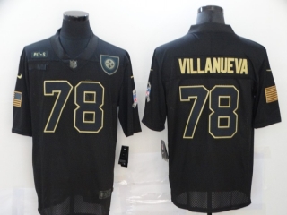 Pittsburgh Steelers 78# Villanueva 2020 Salute To Service NFL Mens Jersey 114239