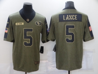 San Francisco 49ers 5# Lance 2021 Military Salute To Service NFL Jerseys 114299