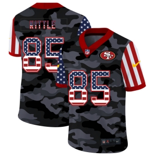 San Francisco 49ers 85# Kittle 2020 American Flag Camo NFL Jerseys 114374