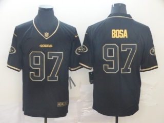 San Francisco 49ers 97# Bosa Black Gold Vapor Retro NFL Jerseys 114397