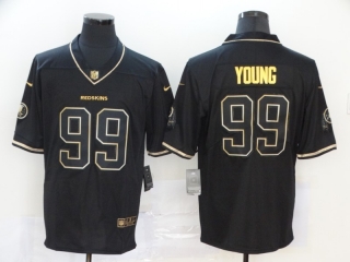 Washington Redskins 99# Young Black Gold Vapor Retro NFL Jerseys 114537