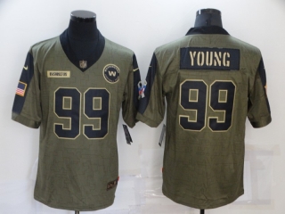 Washington Redskins 99# Young 2021 Military Salute To Service NFL Jerseys 114535