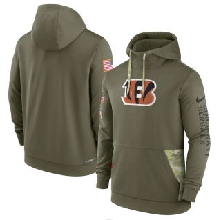 Cincinnati Bengals Salute to Service Pullover Olive NFL Hoodies 114813