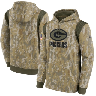 Green Bay Packers NFL Camo Salute To Service Therma Performance Pullover Hoodies 114822