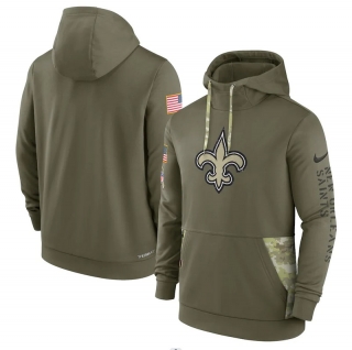 New Orleans Saints Salute to Service Pullover Olive NFL Hoodies 114843