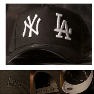 New York Yankees x Los Angeles Dodgers Dual Logo MLB 9FORTY Curved Adjustable Hats 121006