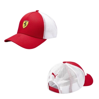 Ferrari Curved Mesh Adjustable Hats 121913