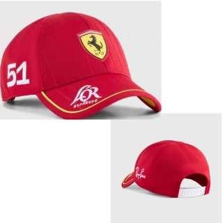 Ferrari Curved Adjustable Hats 122310
